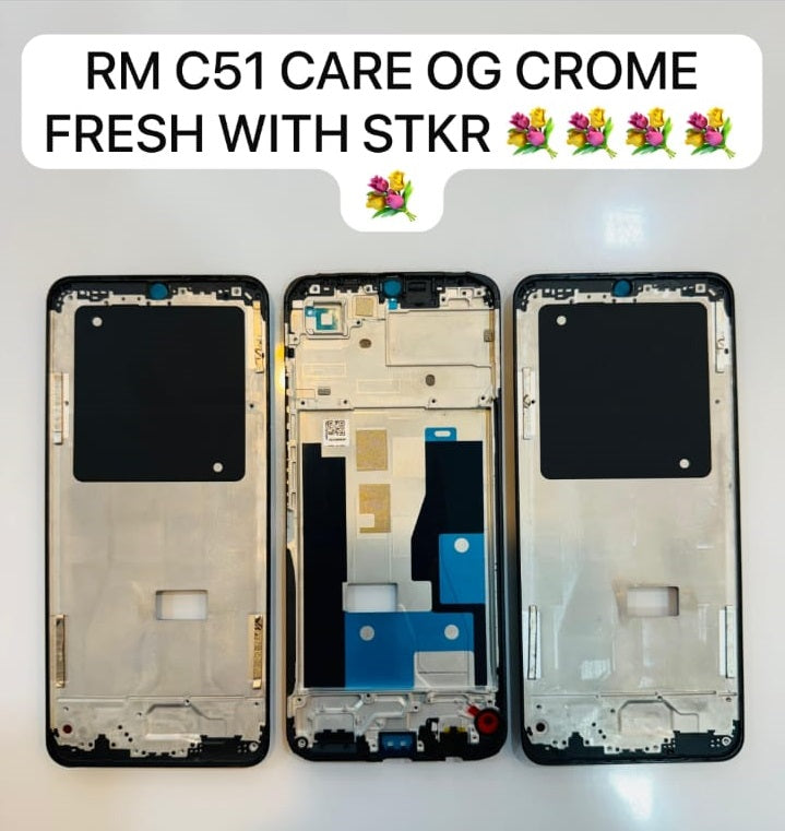 Lcd Frame Middle Chassis for Realme C51 Black Zeespares Lcd Frame Middle Chassis for Realme C51 Black Zeespares